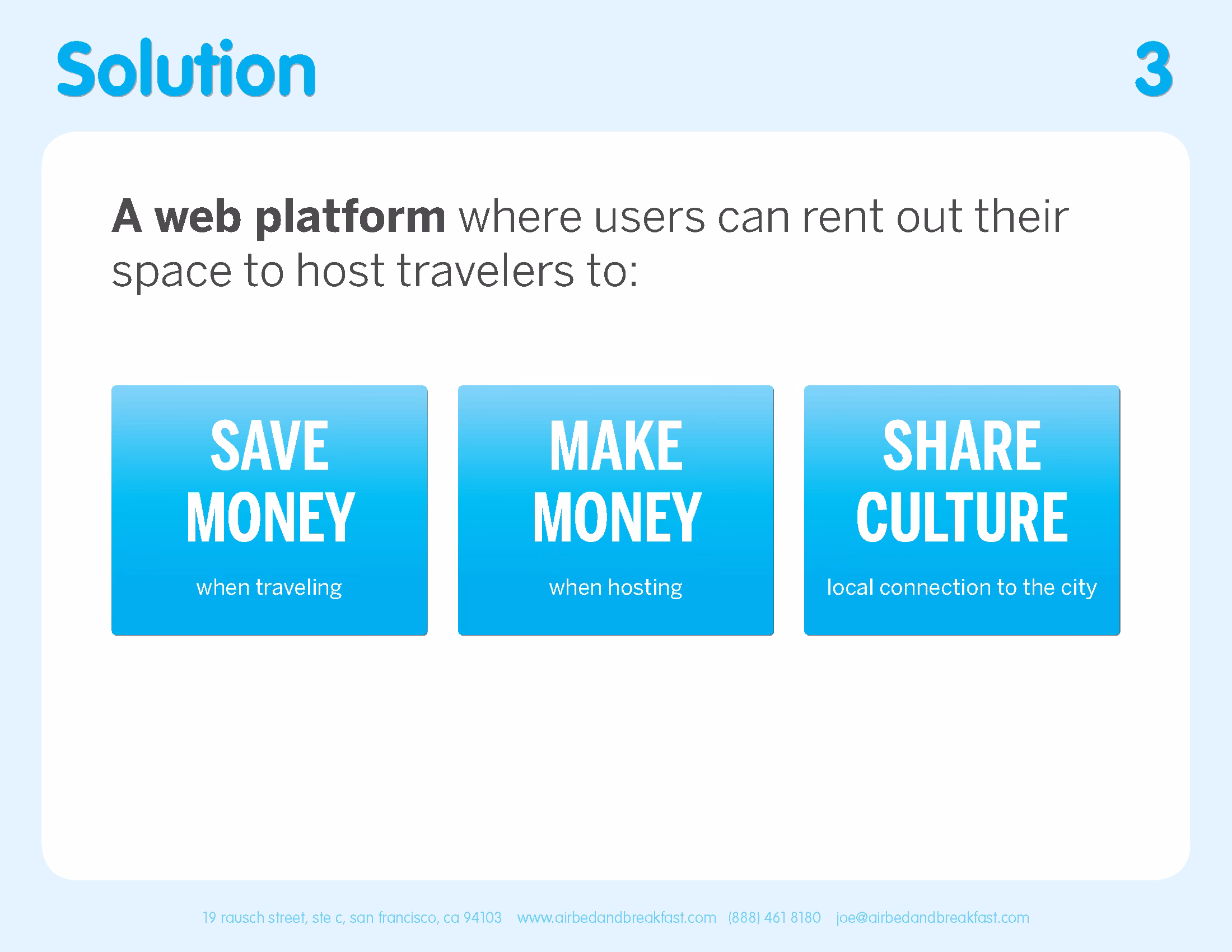 3 Airbnb pitch deck solution