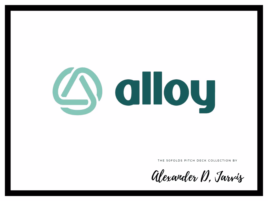 Alloy pitch deck to raise $40m Series-B round
