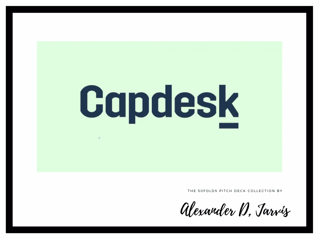Capdesk pitch deck to raise $6.9m Series-A round