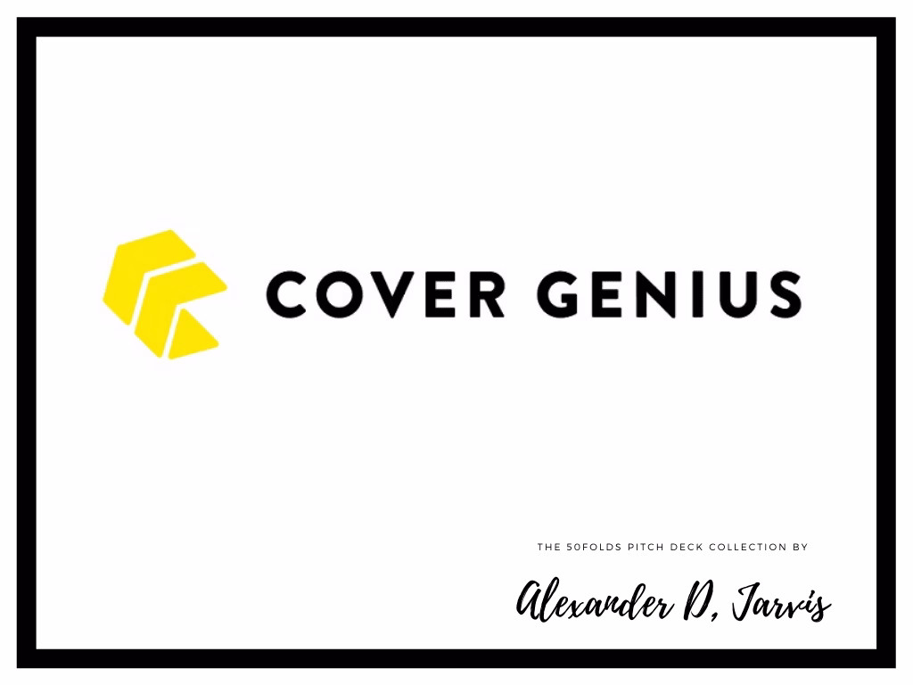 Cover Genius pitch deck to raise $10.8m Series-C round