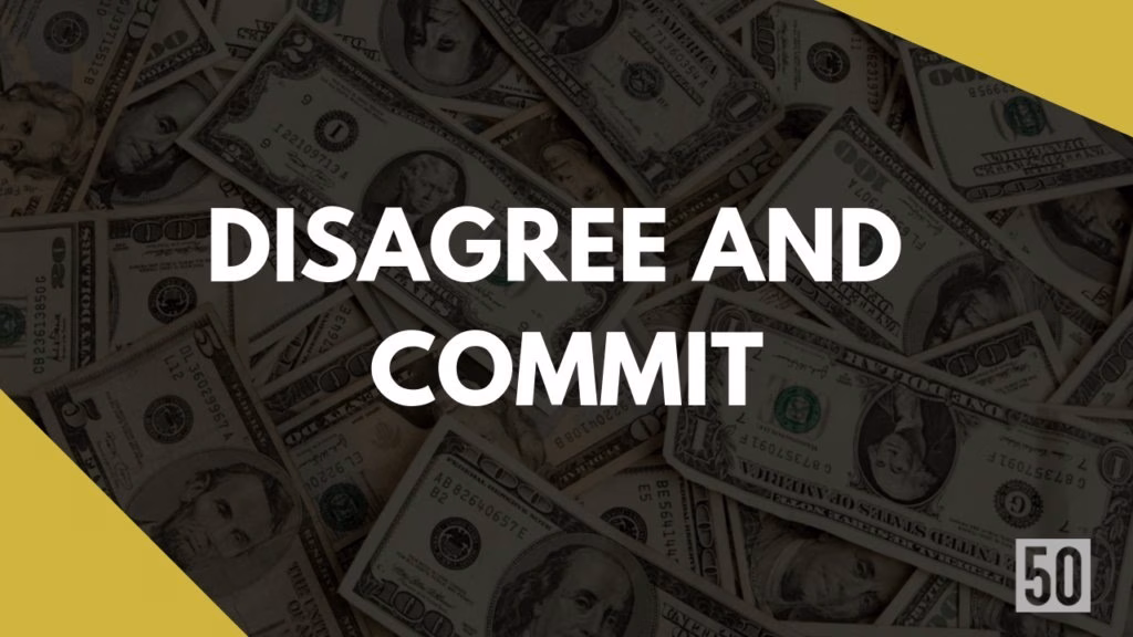 Disagree and commit to ship things faster