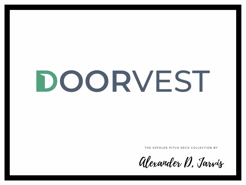 Doorvest pitch deck to raise $2.5m Seed round