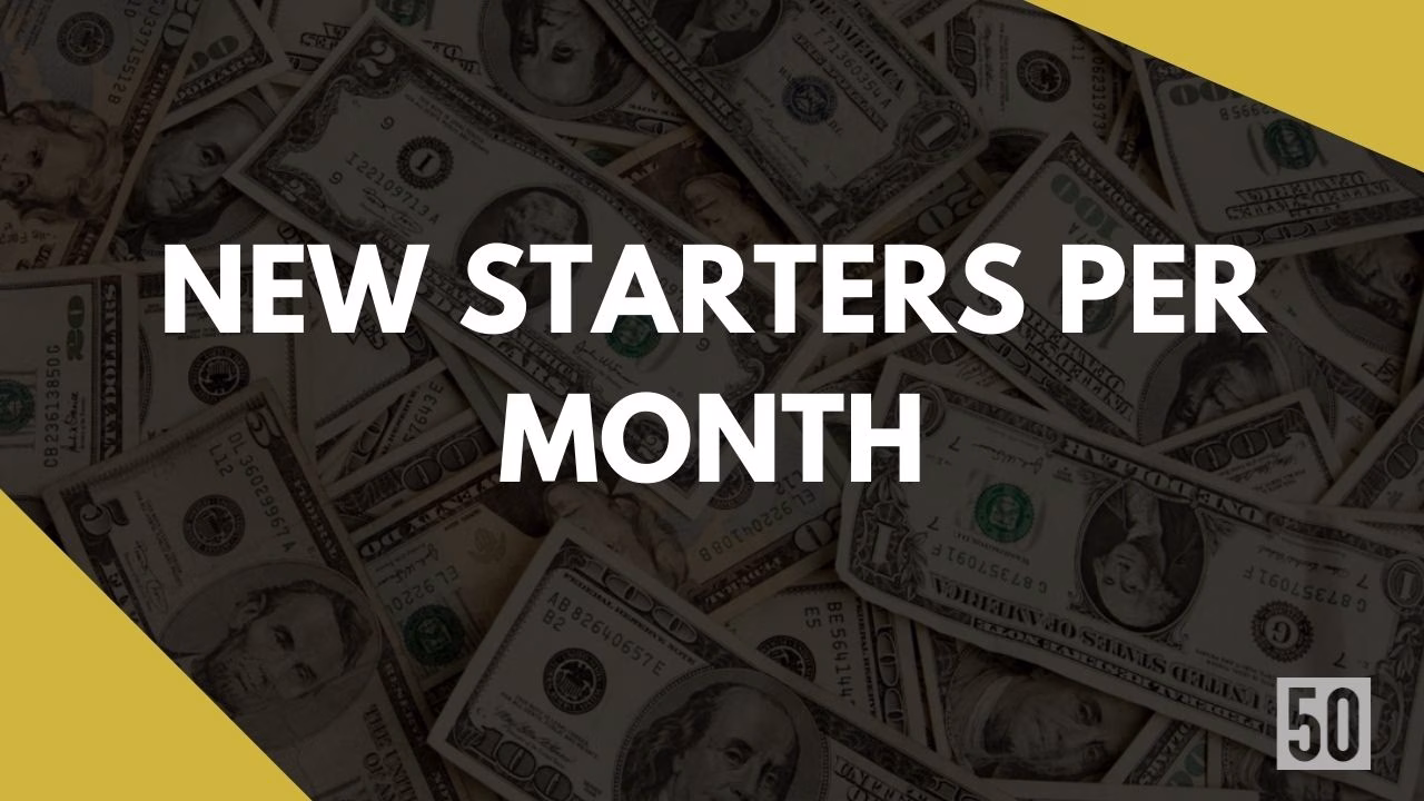 What is New Starters per Month? What is the formula and why it is important