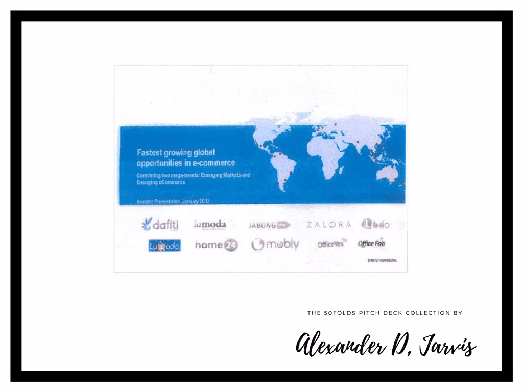 Rocket Internet pitch deck to raise growth capital investment
