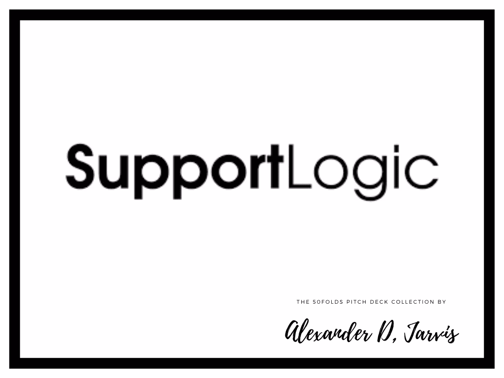 Support Logic pitch deck to raise $12m Series-A round