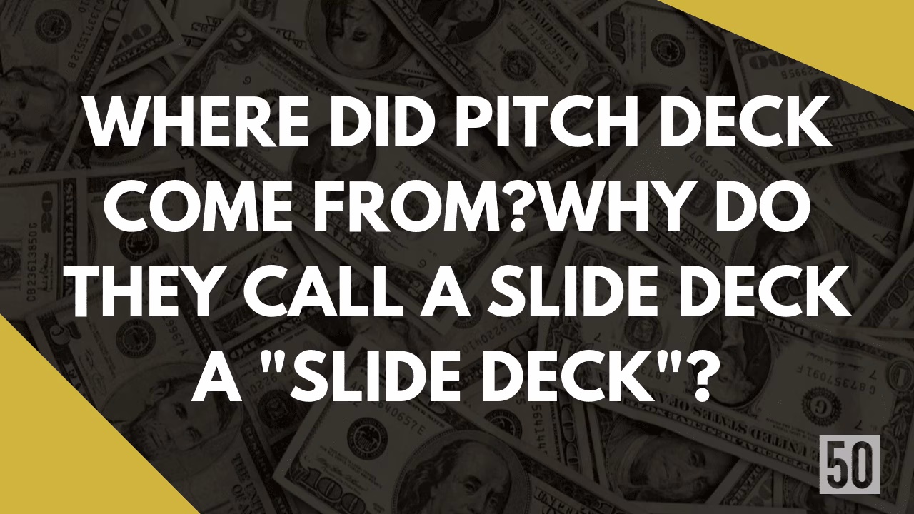 Why do they call a slide deck a "slide deck"? Where did it originate from?