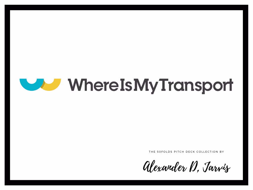 WhereIsMyTransport Pitch Deck to Raise $7.5m Series-A Round