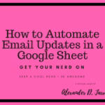 How to automate email updates google sheet
