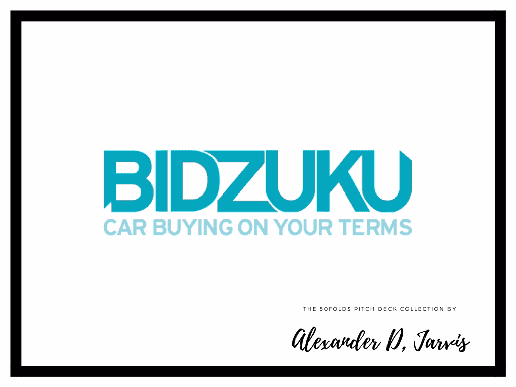 Bidzuku Pitch Deck to Raise Seed Investment