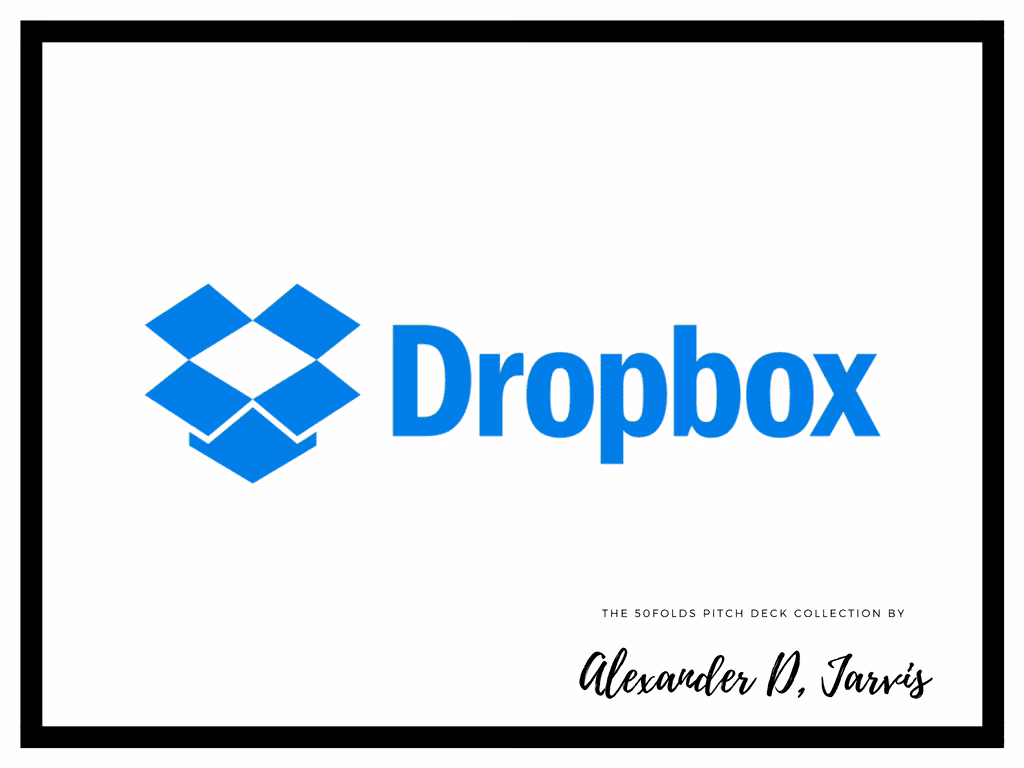 Dropbox pitch deck to raise seed capital investment
