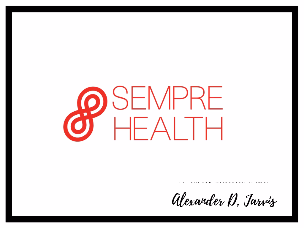 Sempre Health pitch deck to raise $8m series-a