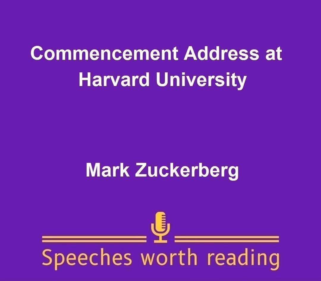2017 Commencement Address at Harvard University by Mark Zuckerberg