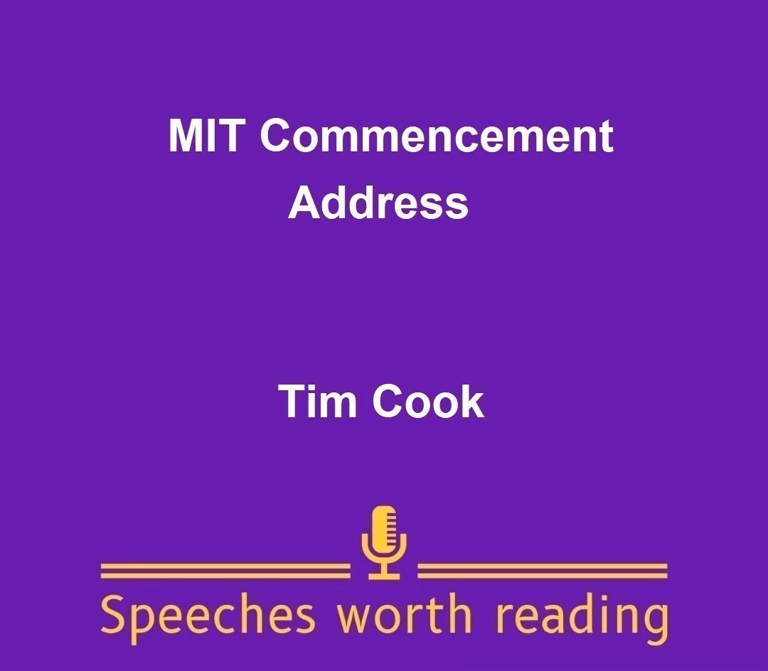 MIT Commencement Address by Tim Cook