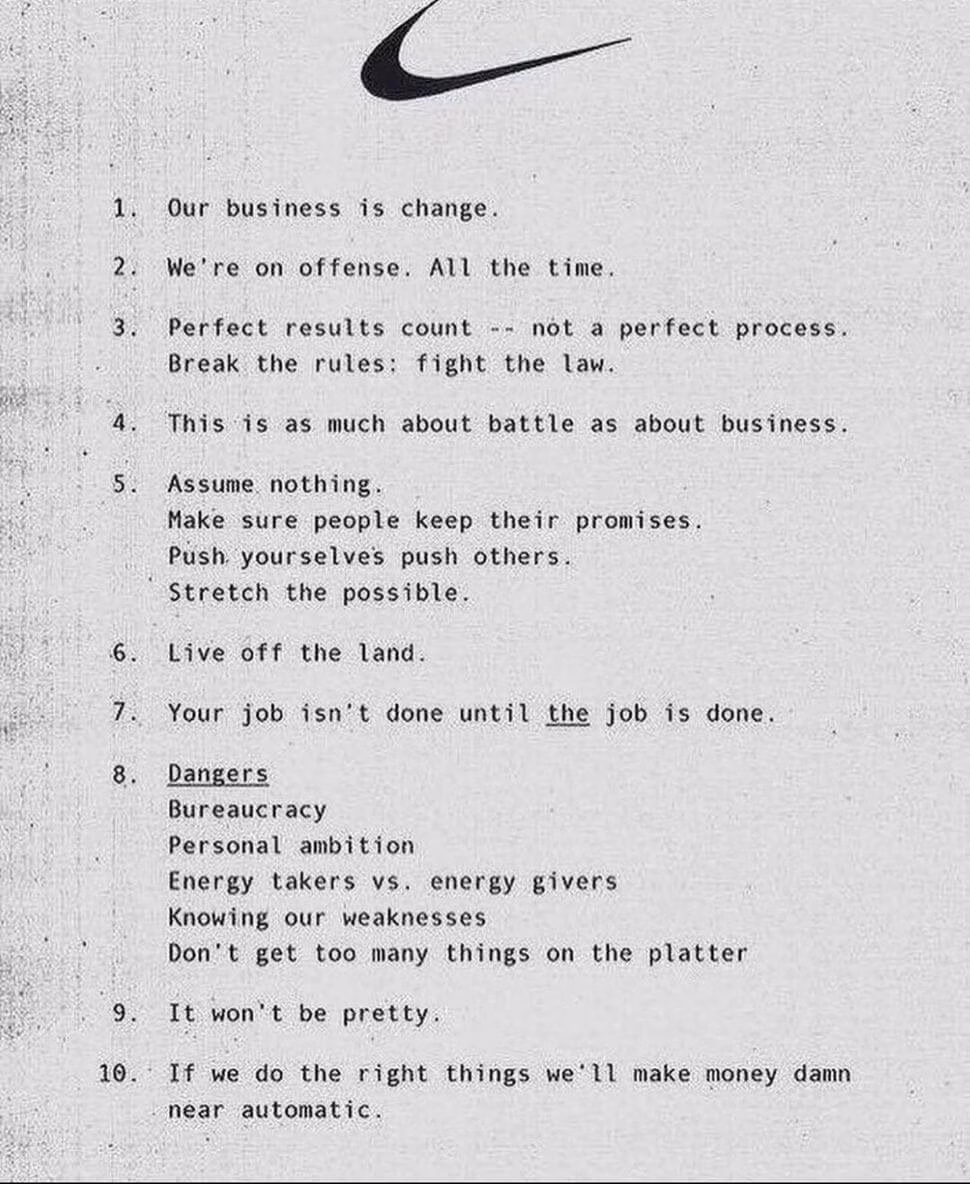 Nike manifesto