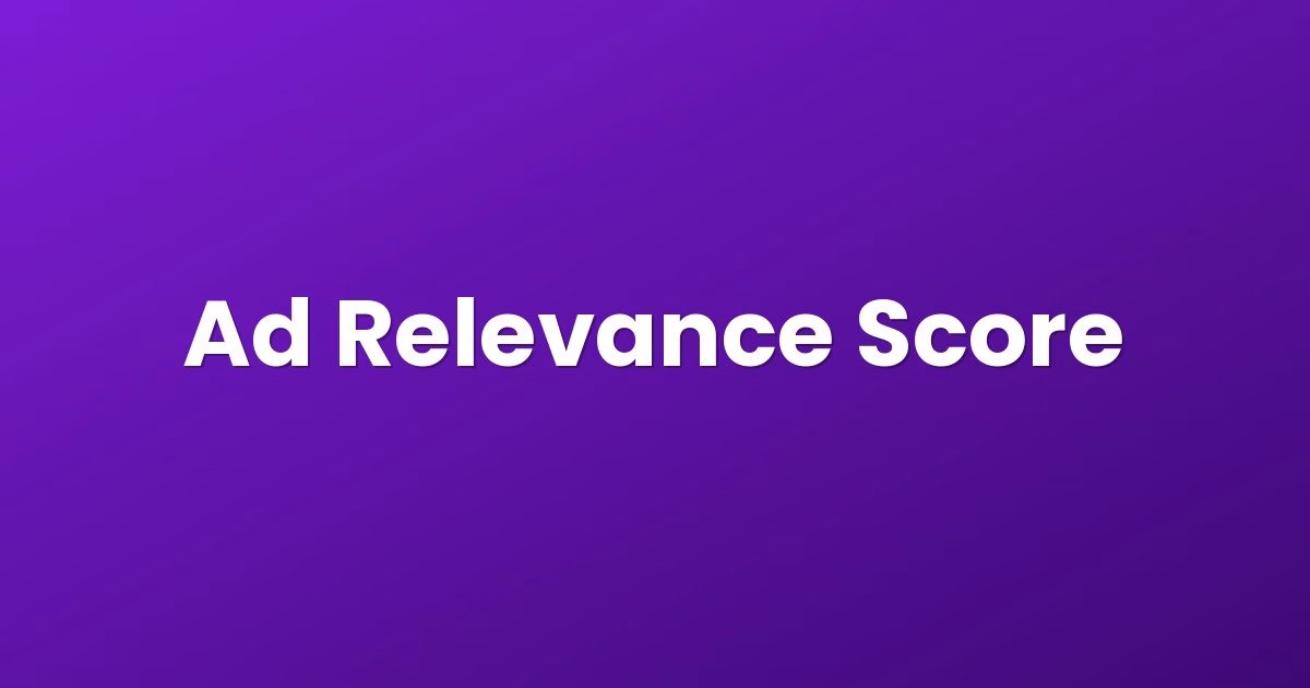 Ad Relevance Score
