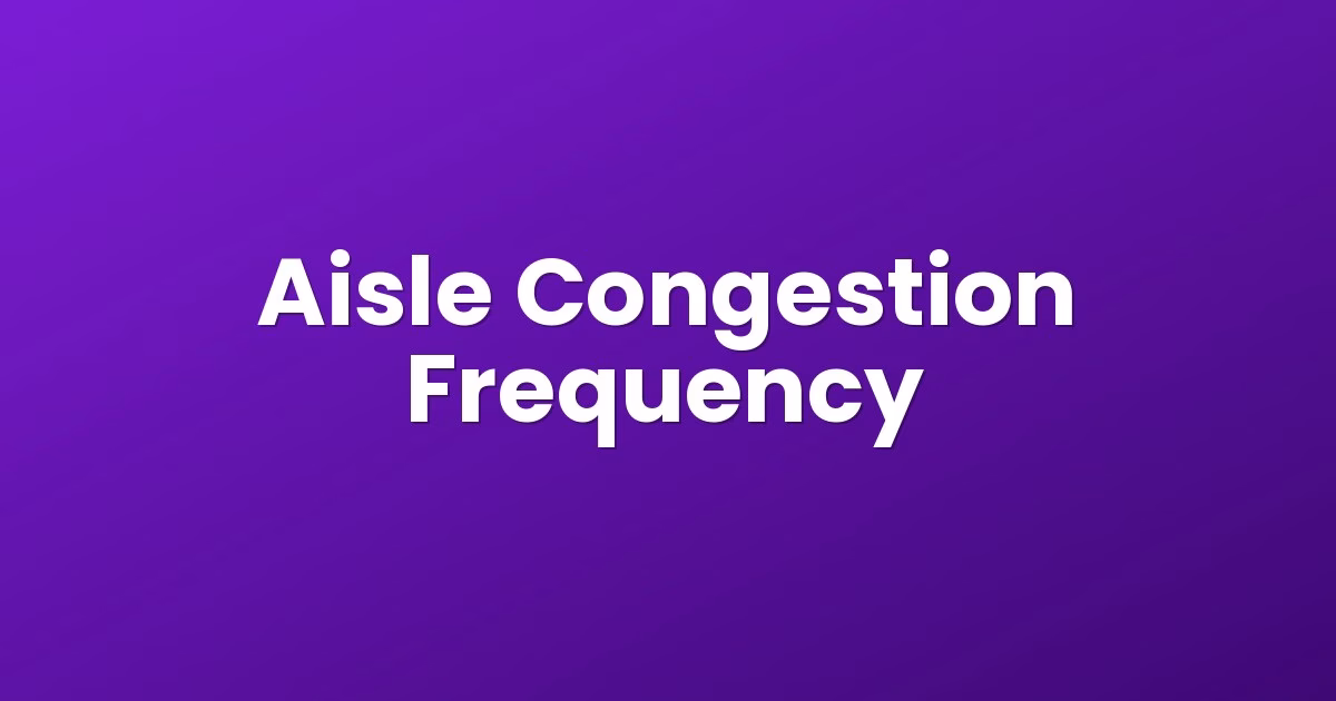 Aisle Congestion Frequency
