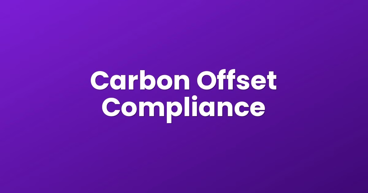 Carbon Offset Compliance