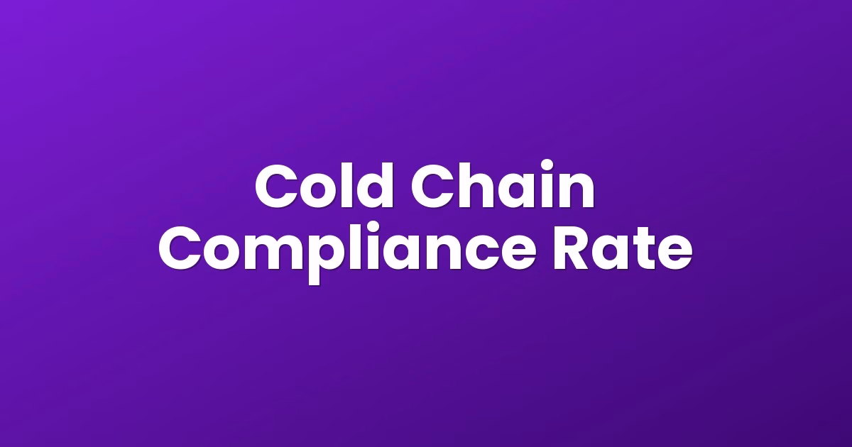 Cold Chain Compliance Rate
