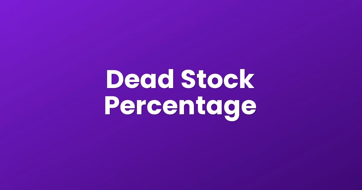 Dead Stock Percentage