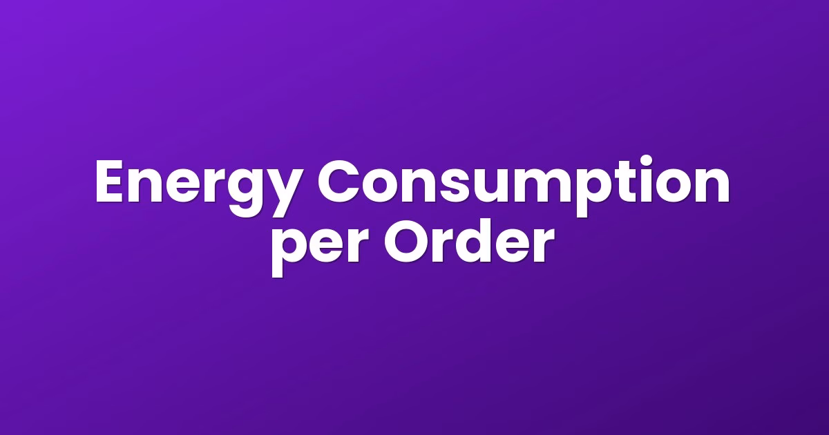 Energy Consumption per Order