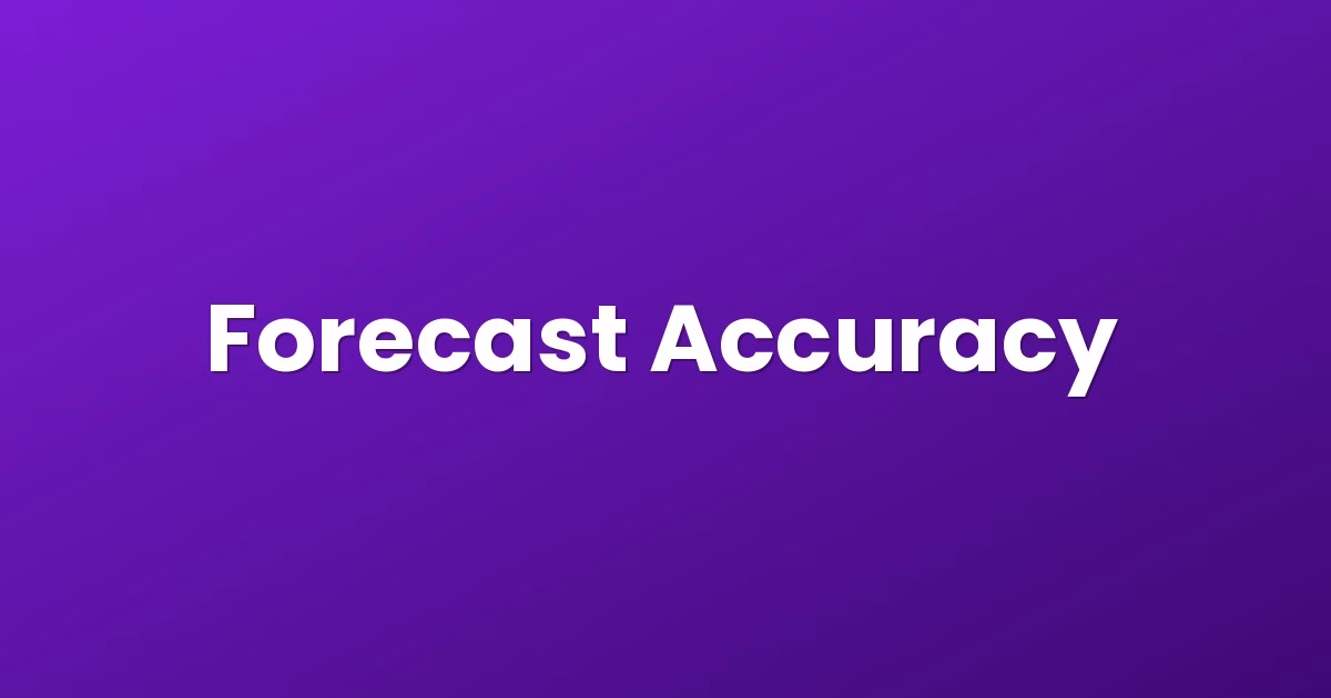 Forecast Accuracy