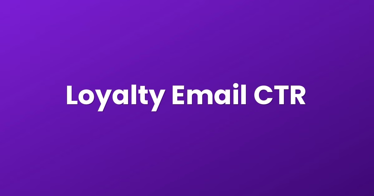 Loyalty Email CTR