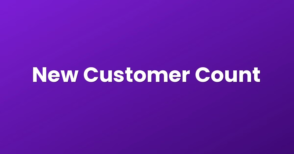 New Customer Count