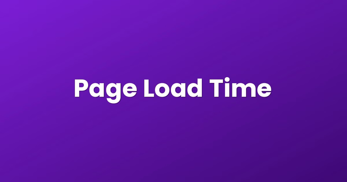 Page Load Time