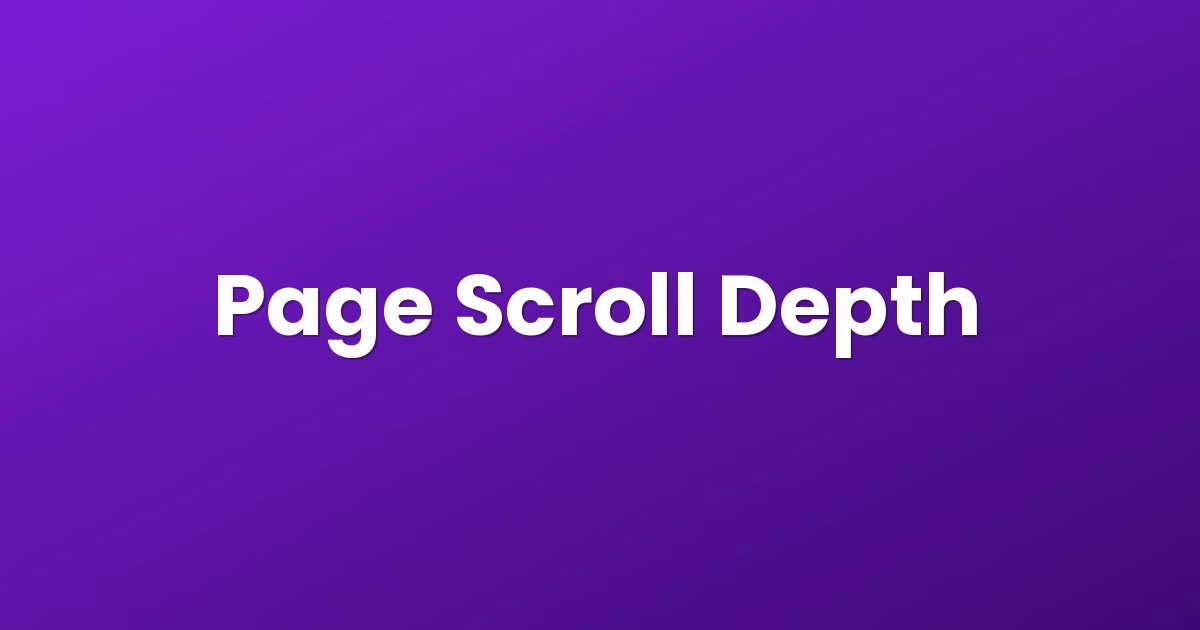 Page Scroll Depth