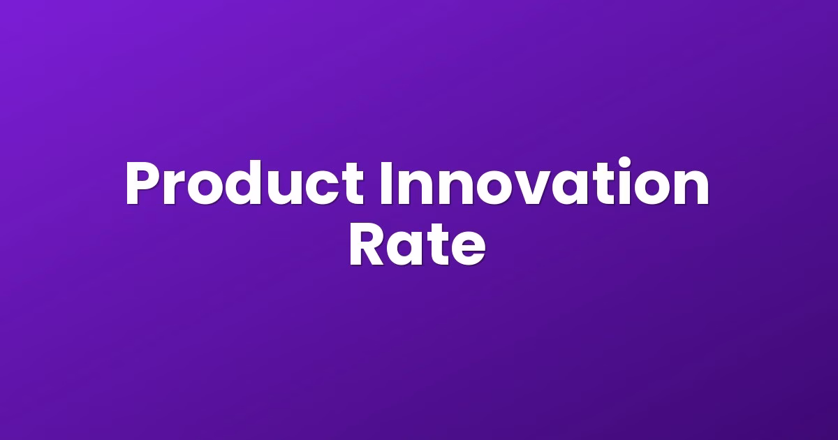 Product Innovation Rate