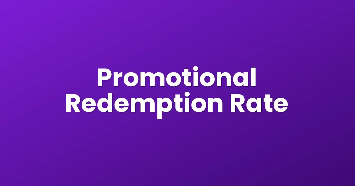 Promotional Redemption Rate