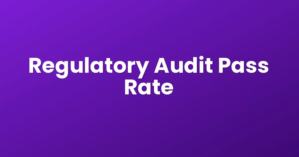 Regulatory Audit Pass Rate