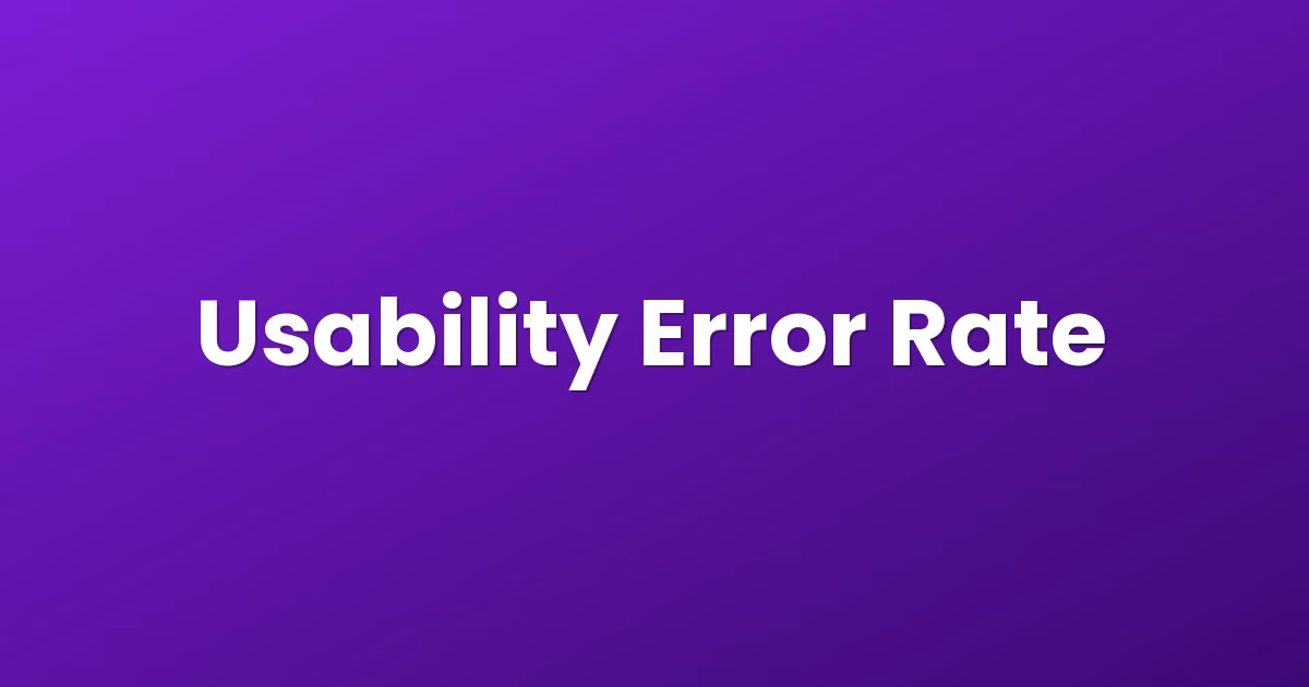 Usability Error Rate